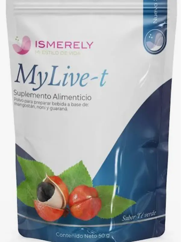 ISMERELY MyLive-t Supplement 250g Green Tea Powder Beverage Base with Mangostan Noni & Guarana for Energy & Wellness