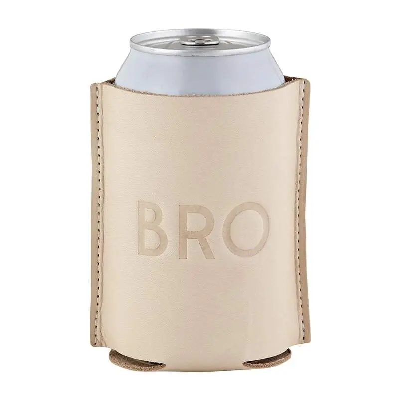Leather Can Koozie - Bro
