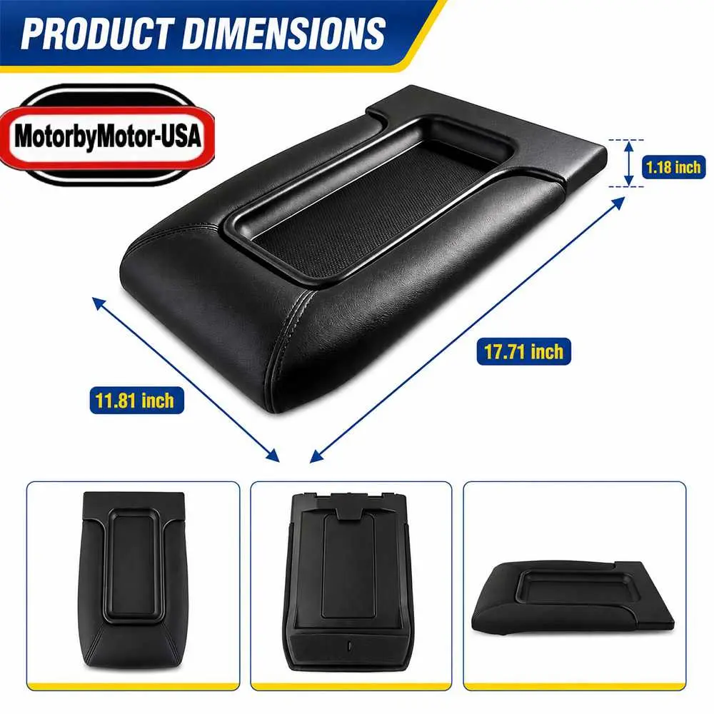 Stain-Resistant Center Console Cover with Lid Armrest Latch #19127364, Car Armrest Box & Truck Accessories for 1999-2007 Chevy Silverado, GMC Sierra, Yukon, Cadillac Escalade Car Storage Organizer