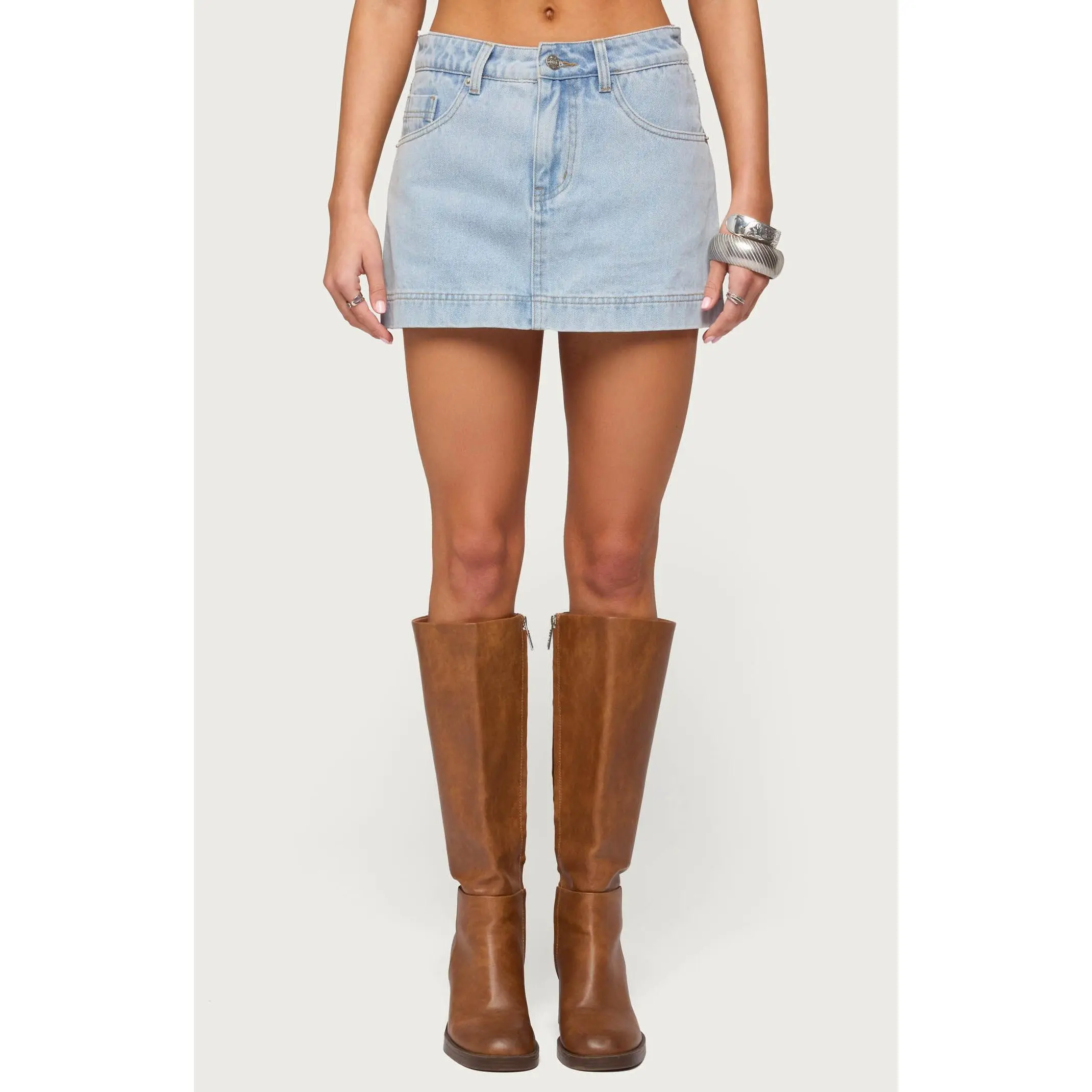 Edikted Women's Shanice Denim Mini Skort - Multicolor