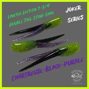 1-3/4” Joker Double Tail Stinger Shad - Compact Fishing Lure for Crappie and Pan Fish 10PK