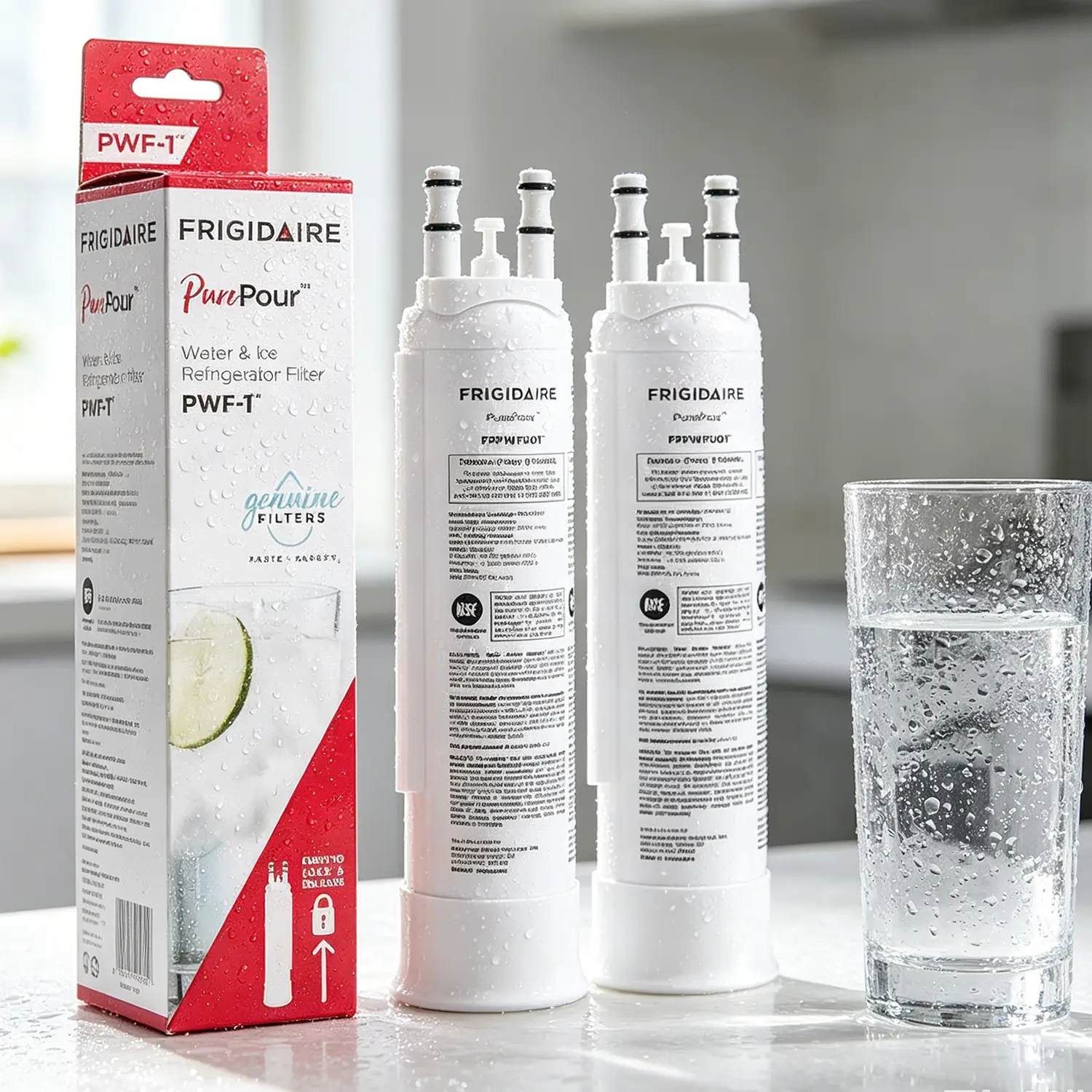 Replacement Water Filter Compatible with Frigidaire FPPWFU01 PurePour PWF-1, Electrolux EPPWFU01 PureAdvantage PWF-1 – Removes 99% of Impurities, High Capacity 200 Gallon, BPA-Free & NSF Certified