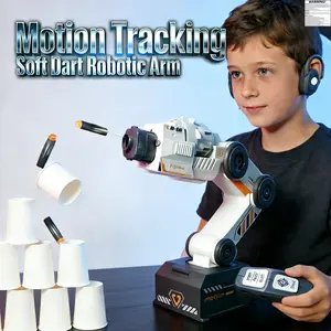 Cool Inductive Robot Arm,2.4GHZ Motion-Tracked Blaster, Motion Control Automatic Toy Machine  with Wearable Shoulder Mount & Remote Control  Toys for Boys Children's Day / Christmas / Birthday Gifts Remote Control Toys RC toy Rechargeable RC Toys for 8-12