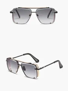 2025 Fashion Men's Sunglasses UV400 Sunglasses Black Gradient Lens High end Metal Frame Outdoor Driving Essential New Trendy Item