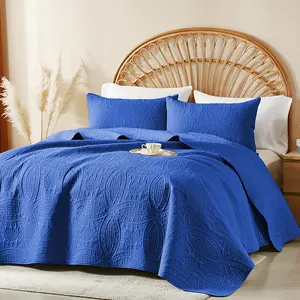 2/3pcs Quilt  Cover, Modern Style Coin Pattern Bed Blanket, Lightweight Microfiber, 100% Polyester, Machine Washable, Suitable for Dormitory, Bedroom Decoration - Christmas Gift (1 Quilt + 1/2 Pillowcases)