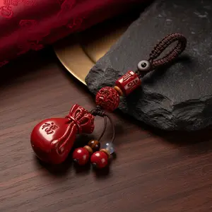 1pc Money Bag Pendant Fortune Pouch Charm, 2-in-1 Keychain & Phone Strap Jewelry, Elegant Minimalist Unisex Design, A Timeless Accessory to Invoke Luck & Peace