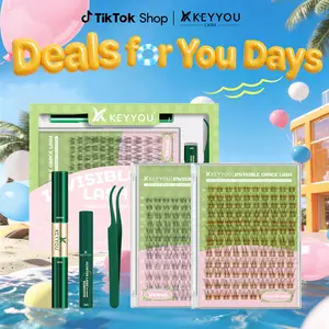 KEYYOU Venus Naiad DIY Lashes Clusters Invisible Band Natural Soft Waterproof Lash Extension Easy to Apply at Home Cosmetic Makeup Volume False Eyelashes  #DealsForYouDays