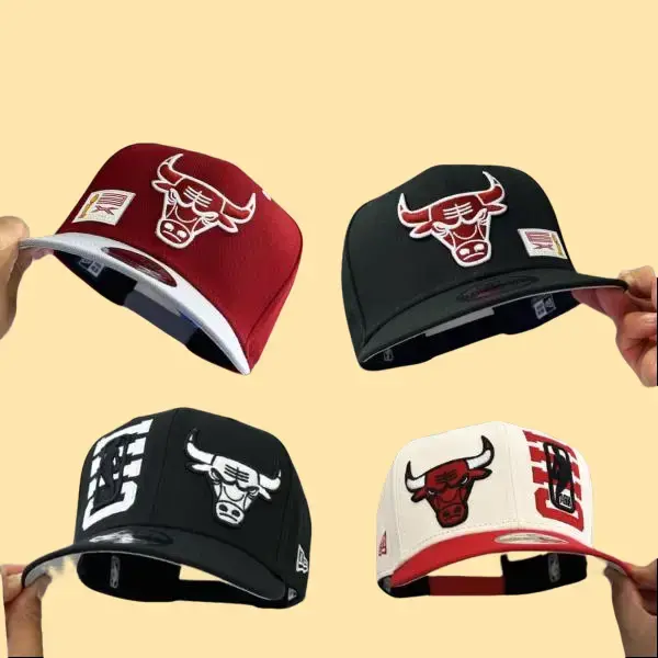 Chicago Bulls Basketball Cap by New Era, 9FORTY Adjustable Curved Brim Hat for Men Women Unisex, Urban Streetwear Baseball Cap TikTok USA Fashion