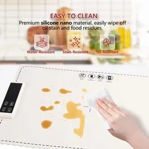 Portable Foldable Electric Heating Tray, Full Surface Rapid Heating Tray, Suitable for Buffets, Flexible Food Warmer for Parties, Adjustable Temperature Settings, Timer Function