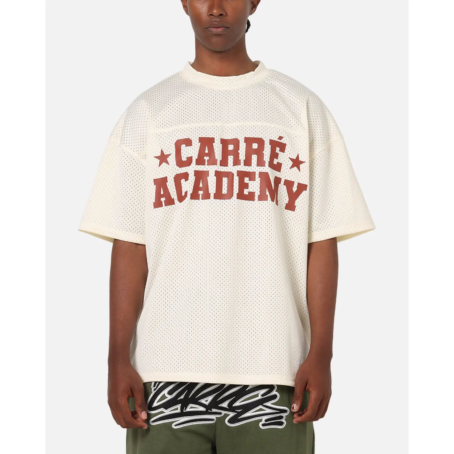 Carre Star Academy Mesh T-Shirt Off White