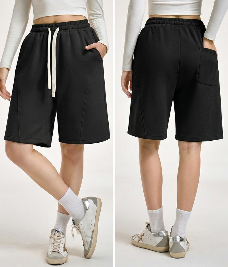 Women’s casual athletic shorts  drawstring, elastic waistband—suitable for outdoor sports, fitness, running, and casual wear; women’s shorts, athletic shorts, womenswear