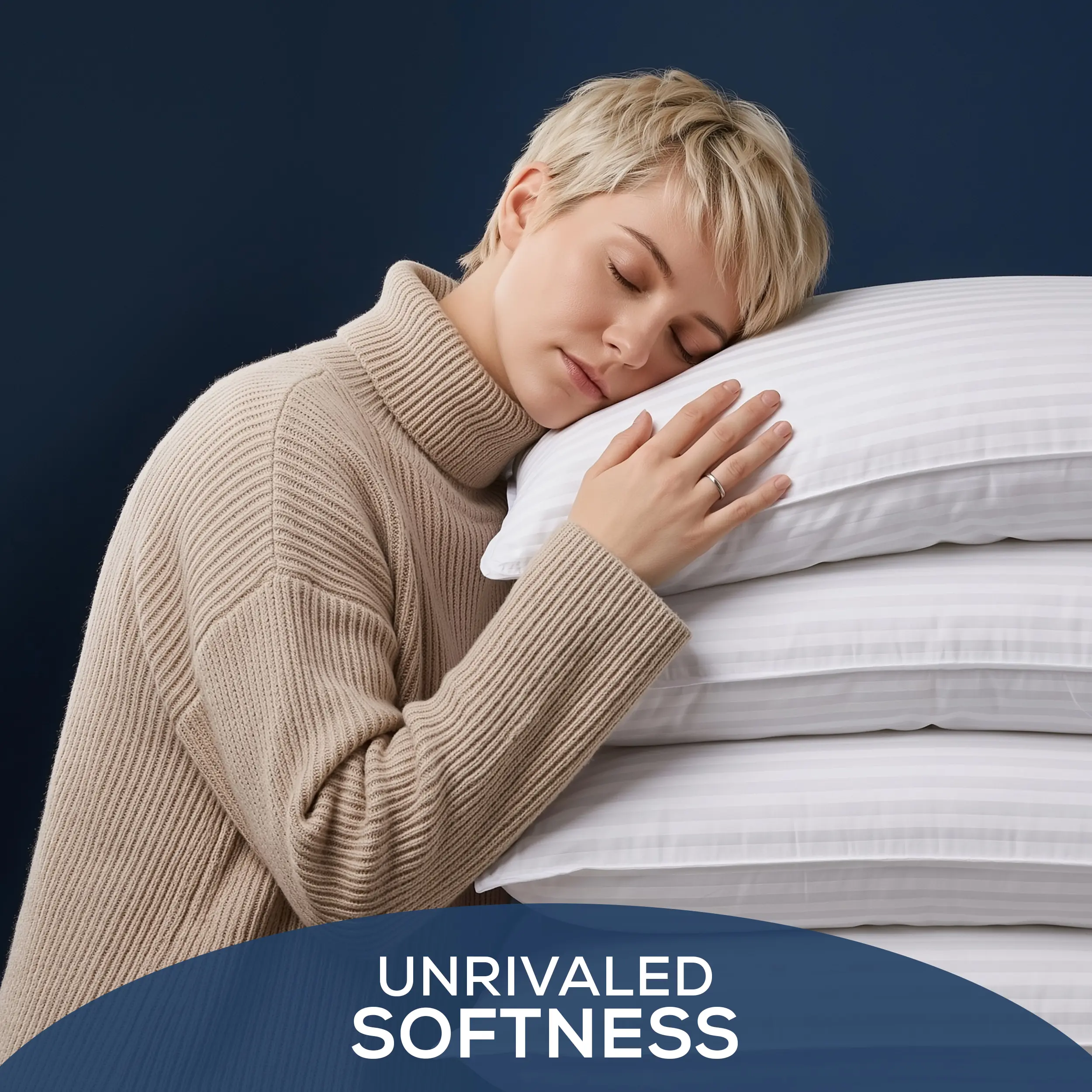 Utopia Bedding Premium Hotel Pillow Set of 4 -  Pillows for Side Back & Stomach Sleepers - Comfortable 9 Inch Thick Pillows for Ultimate Rest