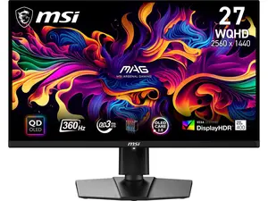 MSI MAG 271QPX QD-OLED 27" 16:9, QD-OLED Gaming Monitor, 360Hz 0.03ms, 2560 x 1440 (WQHD), Height Adjustable Arm