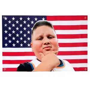 AJ Big Justice Flag 3x5ft We Bring The Boom Tapestry Aesthetic Gym Man Cave Decor Durable Polyester Wall Hanging Banner Cool Gift for Boys