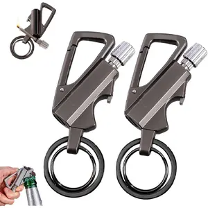 2 Pack Permanent Match Infinity Lighter with Multitool Keychain Bottle Opener, Reusable Waterproof Match Strike Anywhere, Forever for Outdoor Survival, for Men Women