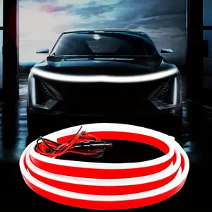 59-Inch Flexible LED Car Hood Light Strip - White Decorative Lights for Cars, SUVs & Trucks car  led  hood  lights