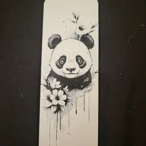 3D-printed panda bear bookmark