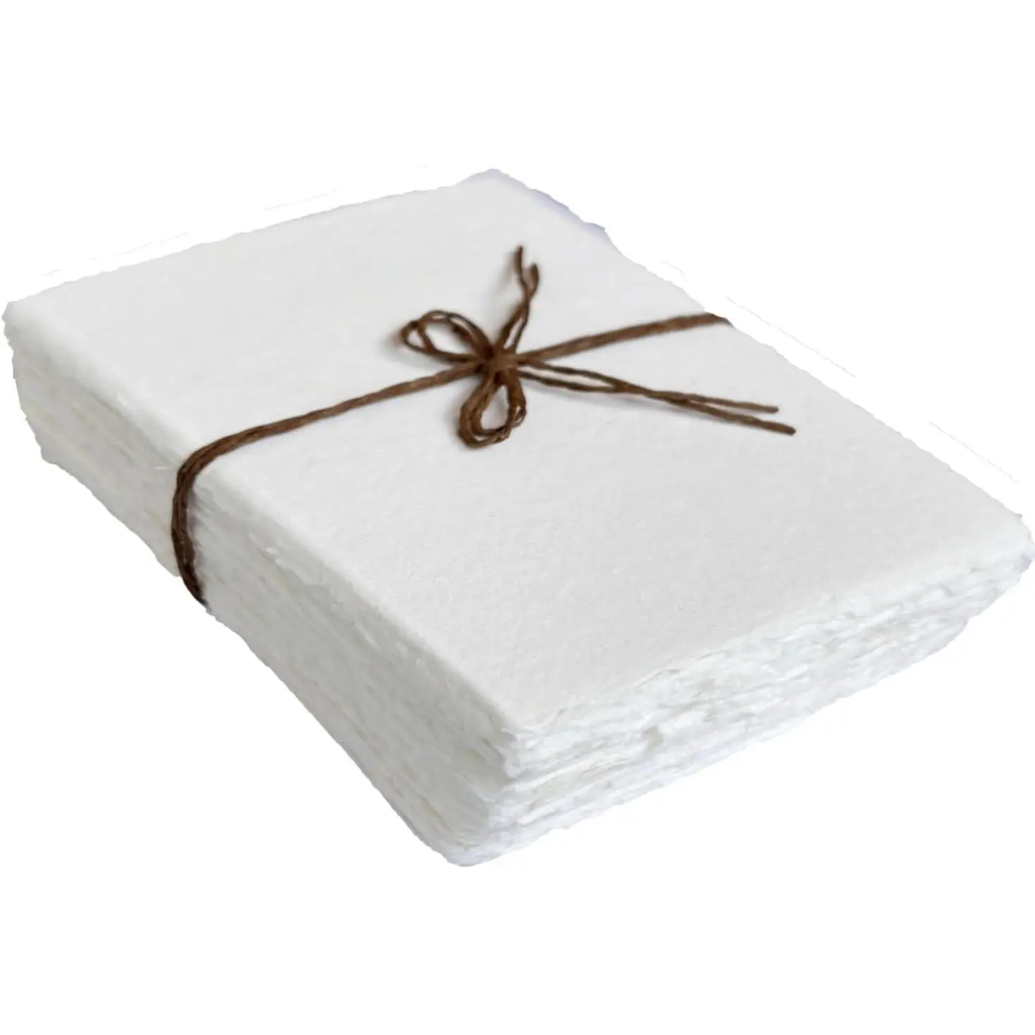 Handmade Deckle Edge Recycled Rag Mixed Media Card Stock - Durable, Strong, Chlorine-Free, Acid-Free, Archival Paper (4x6 in A6, 150gsm, 50 Pack) for Postcards, Invitations
