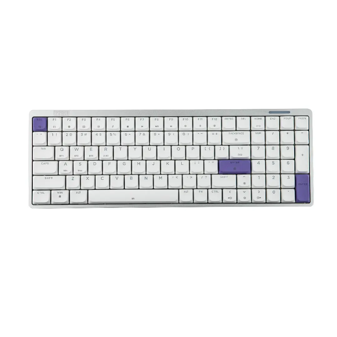 EPOMAKER Luma100 Wireless 96% Mechanical Keyboard QMK/VIA & CNC Metal Transparent PC Keycap Thocky Hot-Swappable Kailh Linear Switch Tri-Mode 2.4Ghz/BT/USB keyboards for gaming creamy keyboard TikTokShopSpringGlowUp