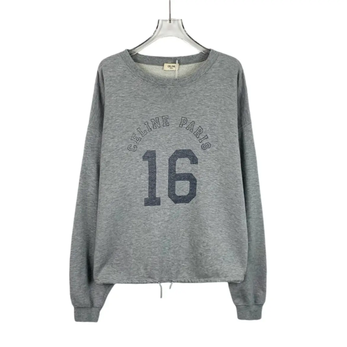 RDLT - Celine Gray Letter Print Cotton Sweatshirt Size M
