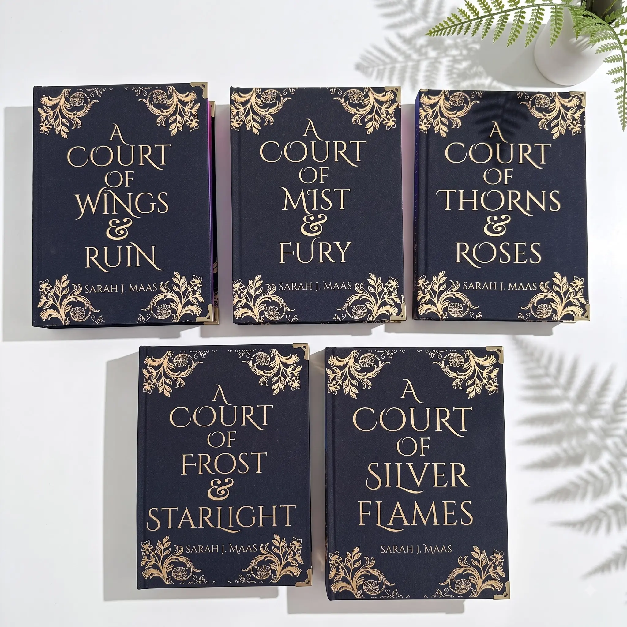 ACOTAR Hardcover 5-Book Set – Special Edition Books, Illustrated Fantasy Romance Collection, Collector Books for Bookshelf