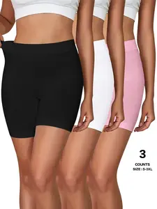 Slip Shorts for Under Dresses Women Anti Chafing Seamless Smooth Elastic Underwear Boyshorts Panties Under Shorts Everyday