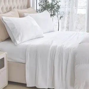 Mocassi 4-Piece Velvet Plush Flannel Sheet Set