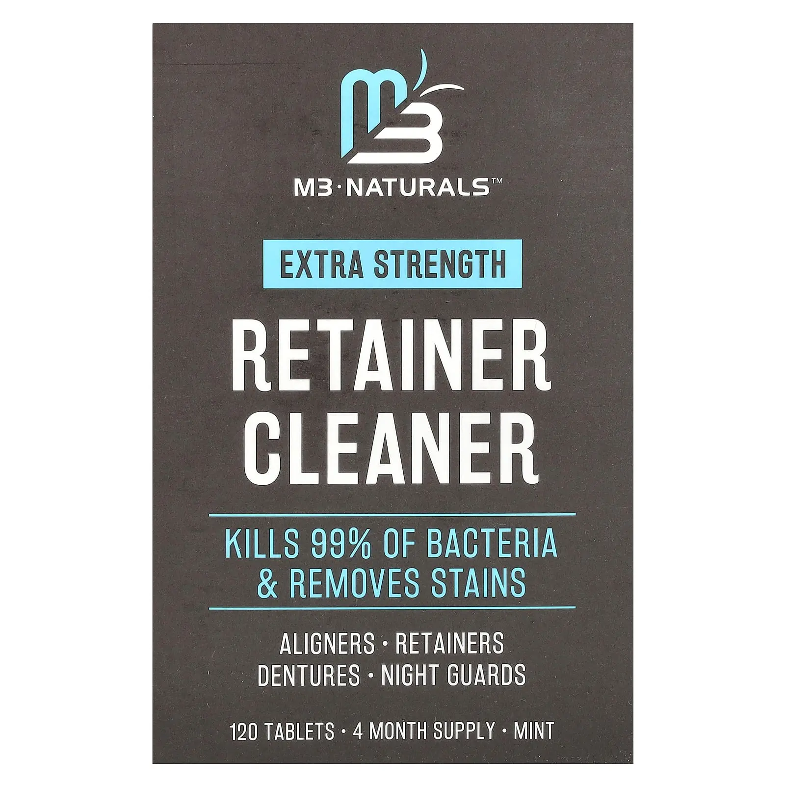 M3 Retainer Cleaner, Mint, 120 Tablets | HSA/FSA Eligible