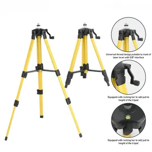 Thick Ferroalloy Laser Level Tripod 1.2M with 5/8 Inch slash conversion head Adjustable Height Tripod Laser Level Stand Base for Self Leveling Laser Leveler Tool