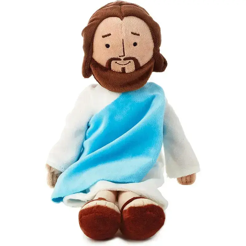 Yelakey Jesus Plush - Extra Soft Fluffy, Soft Adorable Cuddly Stuffed Animal, Kid-Safe Durable Faith-Focused Religious Item, Holiday Gift Pick for Kids’ Baptism (Toys & Hobbies Classic Novelty Stress Relief Toy)