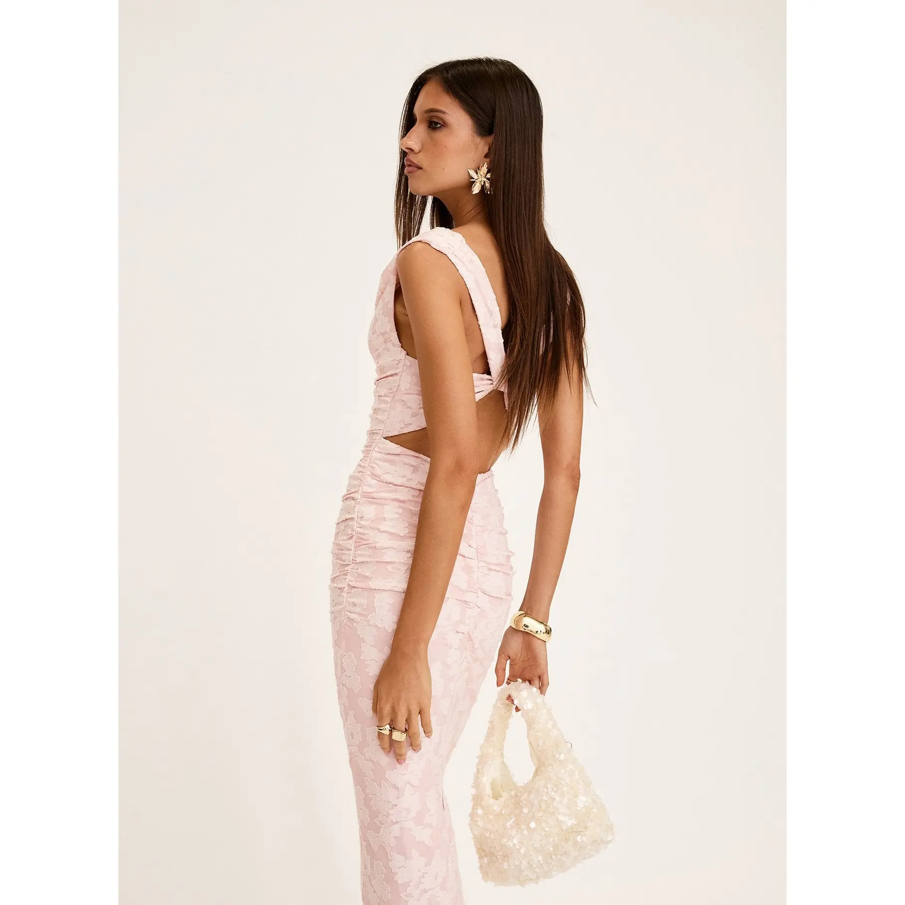 Kristeen Cowl Neck Maxi Dress Blush Pink Kristeen Cowl Neck Maxi Dress Blush Pink