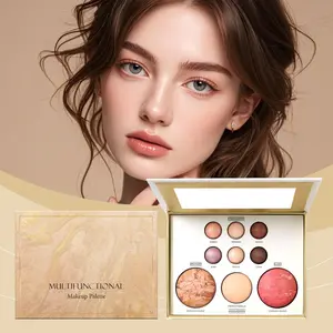 Tuscan Dreams Cosmetic Daily Starter Kit - Lightweight Brightening Foundation, Powder, Pink Sweet Sheen Eyeshadow Palette, Blending Makeup Brush, Barbie Black Waterproof Long-Lasting Eyeshadow shadow eye on press pride flags