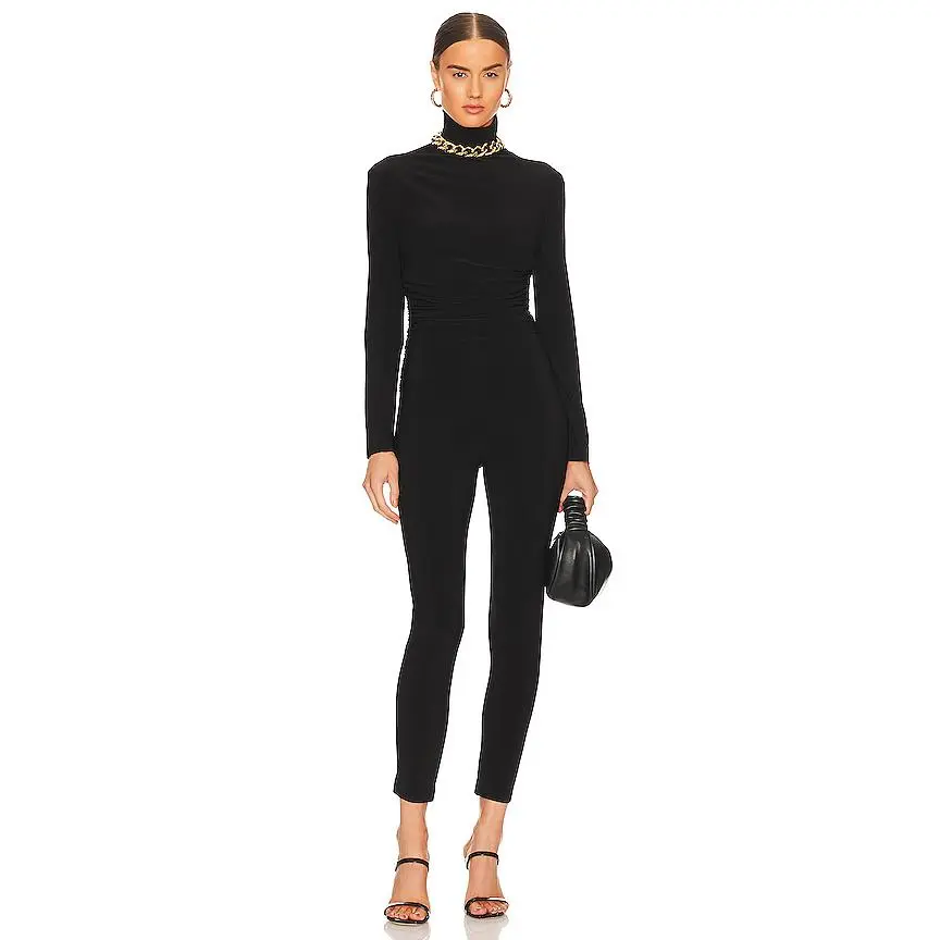 Norma Kamali Turtleneck Catsuit in Black