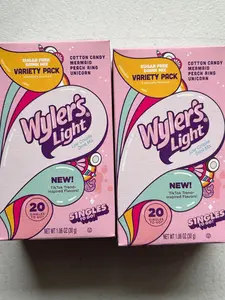 TWO Wyler's Light TikTok Trend Variety Pack 20ct To Go Drink Mix Pink Box