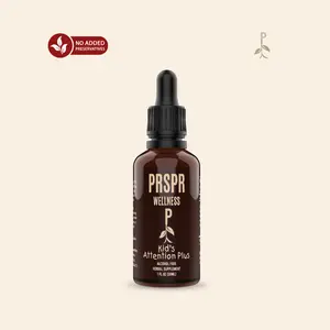 PRSPR Wellness Kids Attention Plus - Herbal Supplement for Enhanced Focus & Attention - Alcohol-Free Formula with Ginkgo, Gotu Kola, Licorice, Lobelia & Rhodiola - 1 fl oz Bottle - Healthcare