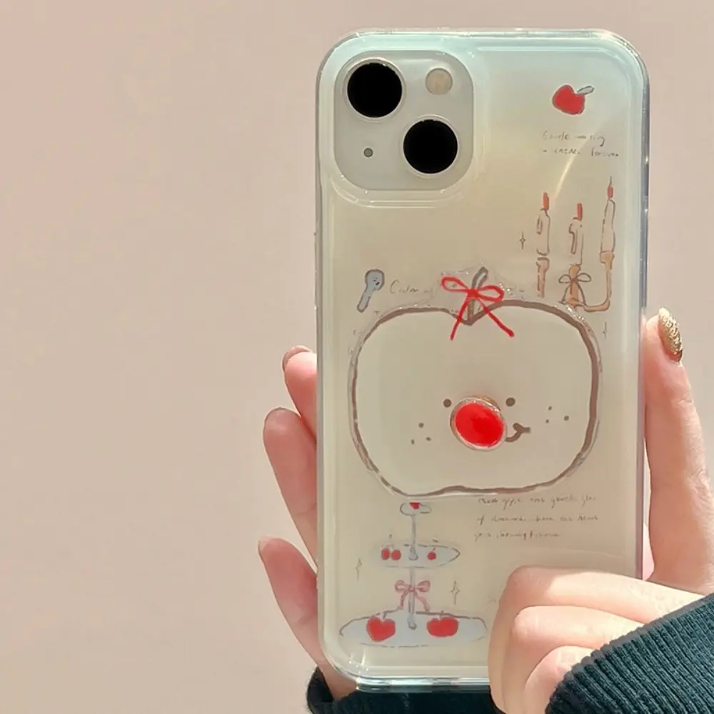 Korean Cute Cartoon Metal PopSocket Phone Holder pt-0721 - Rotate Grip, Grip Handle, Rotatable Red Nose, Stand Support for Smartphones, iPhone Accessories, Mobile Device Mounts