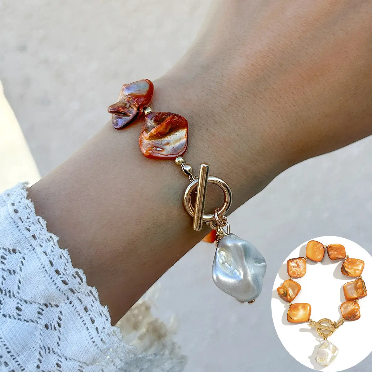 03 Bracelet Orange 2487