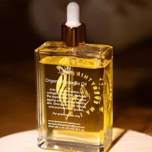 100% Pure Organic Camellia Oil - Cold-Pressed Nourishing Oil for Hair - Rich in Vitamins & Antioxidants - Suitable for Face, Body, Hair & Nail Care