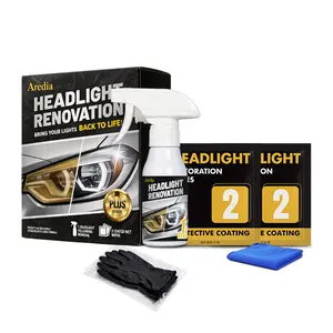 Aredia Headlight Restoration Kit – Guaranteed To Last As Long As You Own Your Vehicle – Brings Headlights Back to Like New Condition - No Power Tools Required