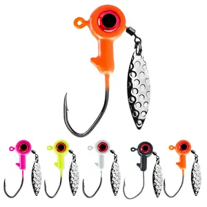 Bombrooster Jig Head Fishing Lures – Assorted Styles Including Standard Jig Heads with 3D Eye Balls & Weedless Swing Jig Heads for Freshwater and Saltwater Bass Crappie Fishing