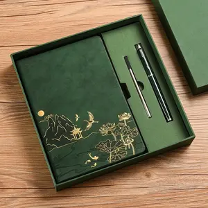 1pc Notebook Set with Pen and Refill, A5 Work Diary Gift Box, Changeable PU Cover, 100 Pages, Ideal Teacher's Day Present, Teacher Appreciation Notebook, Office Stationery Supplies, Planner Notebook, Journal Notebook