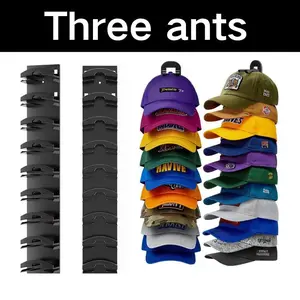 2-piece hat rack - Wall-mounted baseball cap organizer - Can hold up to 20 hats - Black or white - Two installation methods - Adhesive installation or wall-drill installation. Easy to install. Suitable for bedroom closet doors and walls.