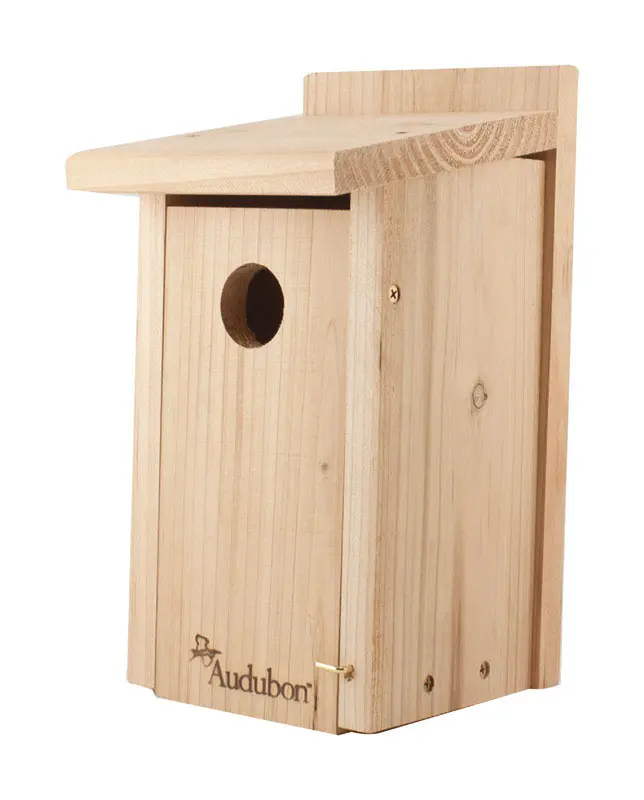 212 MAIN Red Cedar Bird House, Audubon 8914855, 12x6.25x7.5 in, Natural Wood Material, Ideal Nesting Spot for Birds