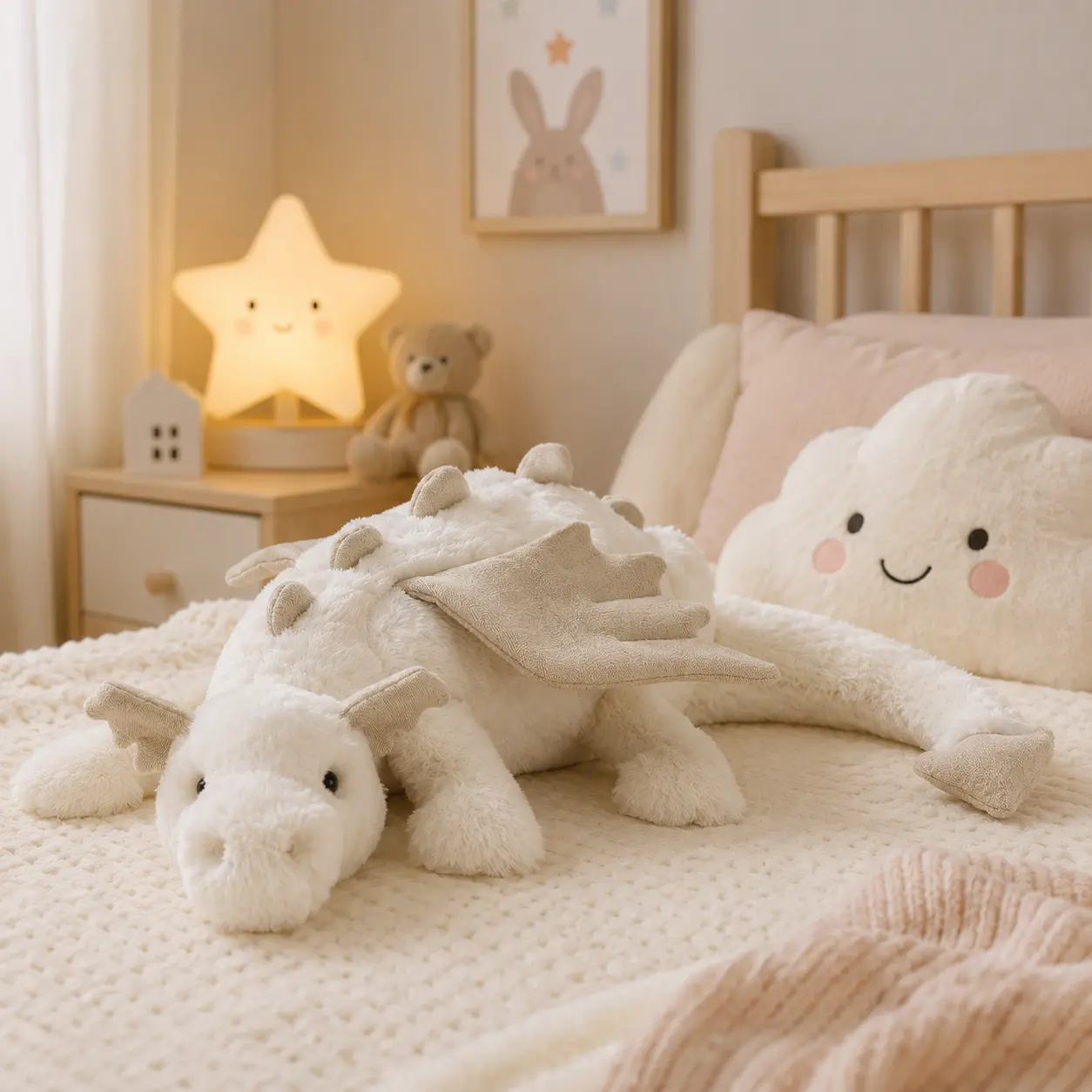 Original Jellycat Dragon Plush 20 Inch (50cm) – Soft Stuffed Dragon, Cute Fantasy Plush Toy, Nursery Decor & Birthday Gift