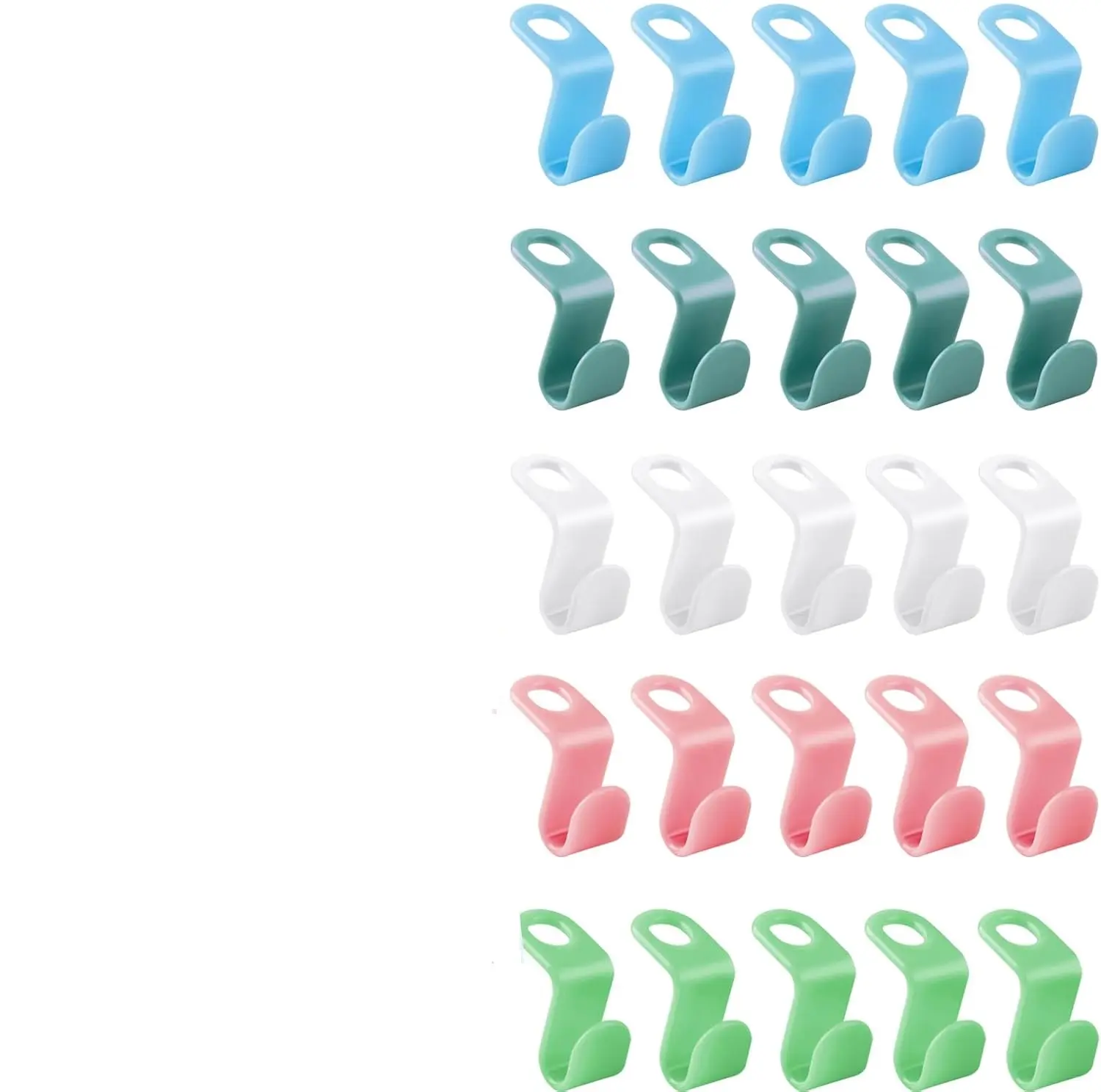 100 PCS Hanger Connector Hooks, Hangers Space Saving, Hanger Clips for Plastic Hangers