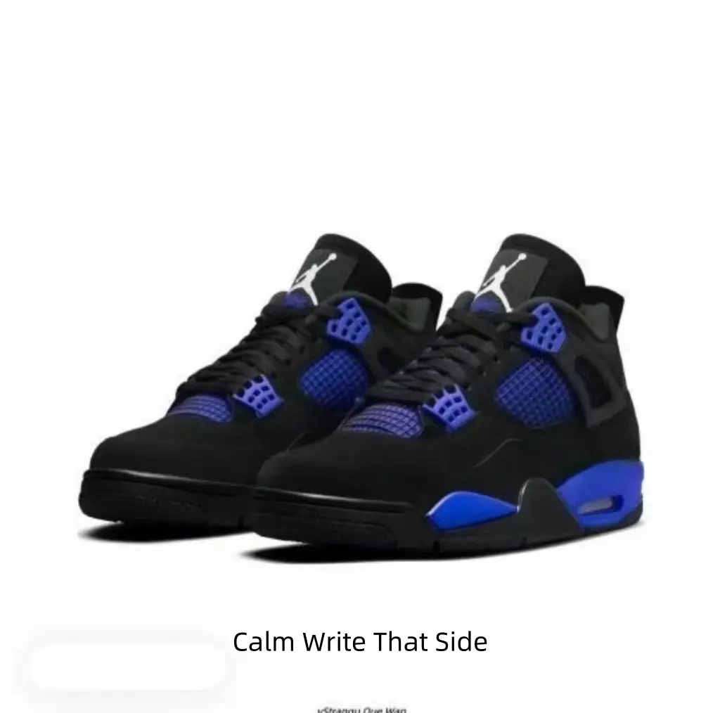 Black and Royal Blue Mid Top Retro Basketball Sneakers for Men Women, Black Upper with Bright Blue Mesh Panels and Blue Outsole, Cushioned Air Sole Street Shoes for Daily OOTD