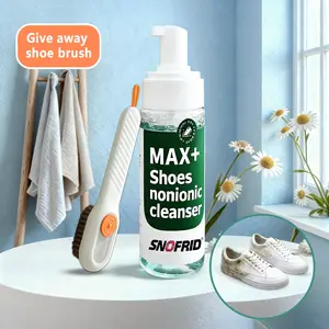 Sonfrid Shoe Cleaner Kits (6.8 oz), Water-Free Foam Shoe Cleaner with Shoe Brush, Sneaker Care, Ideal for Footwear, Full Grain Leather