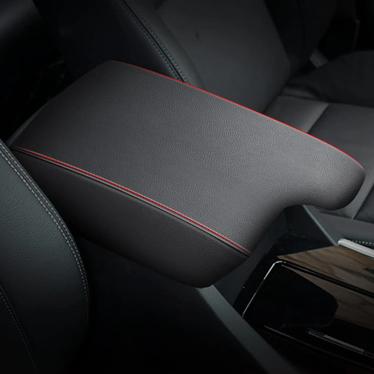 Armrest for Honda Accord 2013-2017 Black with Red Stiches