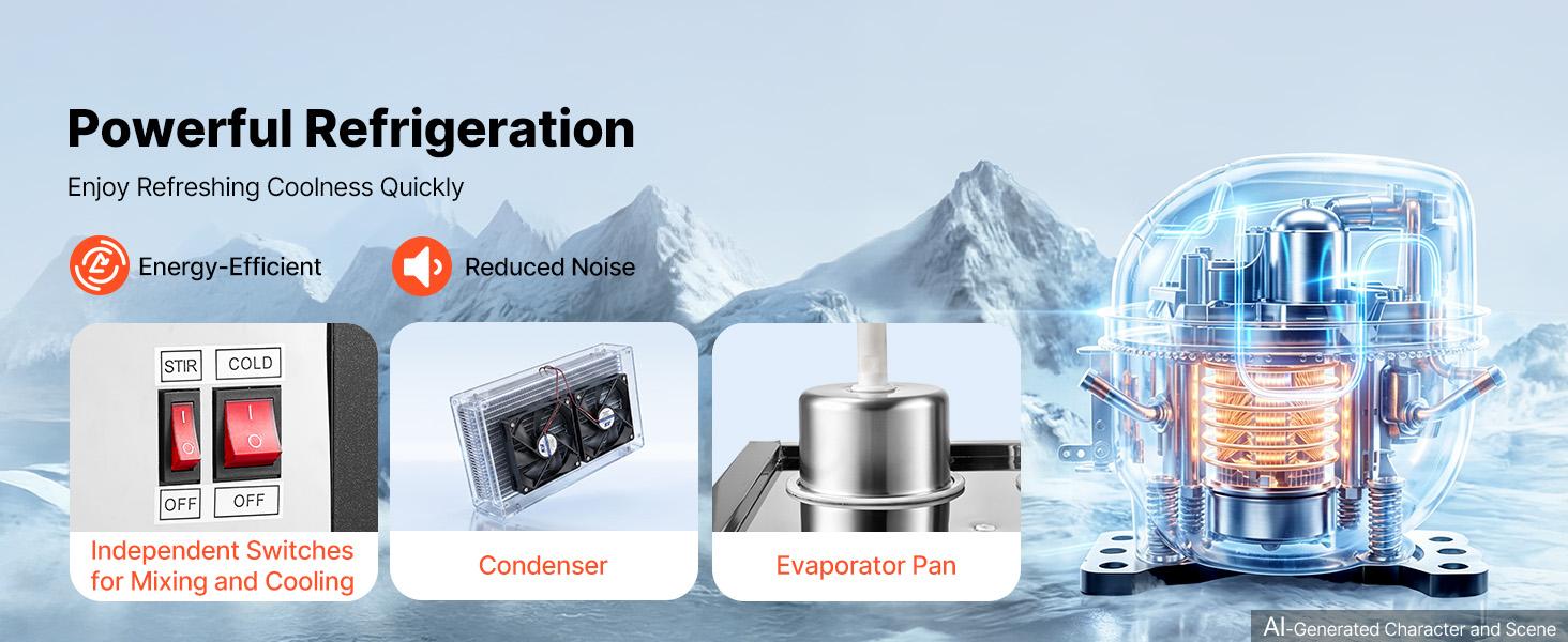 VEVOR Commercial Beverage Dispenser, 3-Tank Cooling Drink Machine with 18L/19QT Per Tank, Stainless Steel Build, 45℉-54℉ Temperature Control, Commercial Look for Restaurants, Three Tanks VEVOR Commercial Beverage Dispenser, 3-Tank Cooling Drink Machine with 18L/19QT Per Tank, Stainless Steel Build, 45℉-54℉ Temperature Control, Commercial Look for Restaurants, Three Tanks