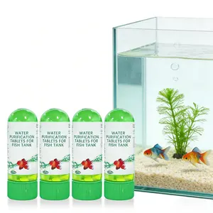 4-Pack Aquarium Water Conditioner Tablets - Fast Acting Chlorine Remover & Algae Control, 35 Tablets per Bottle, Safe for All Fish & Aquatic Life(new packing)